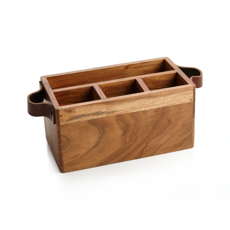 Carson Flatware Caddy with Leather Handles - image 2 of 3