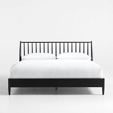 View Carson Ebonized Wood Spindle King Bed details