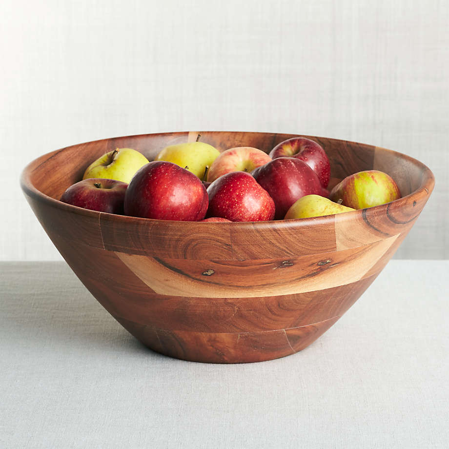 Carson Acacia Large Serving Bowl + Reviews | Crate & Barrel