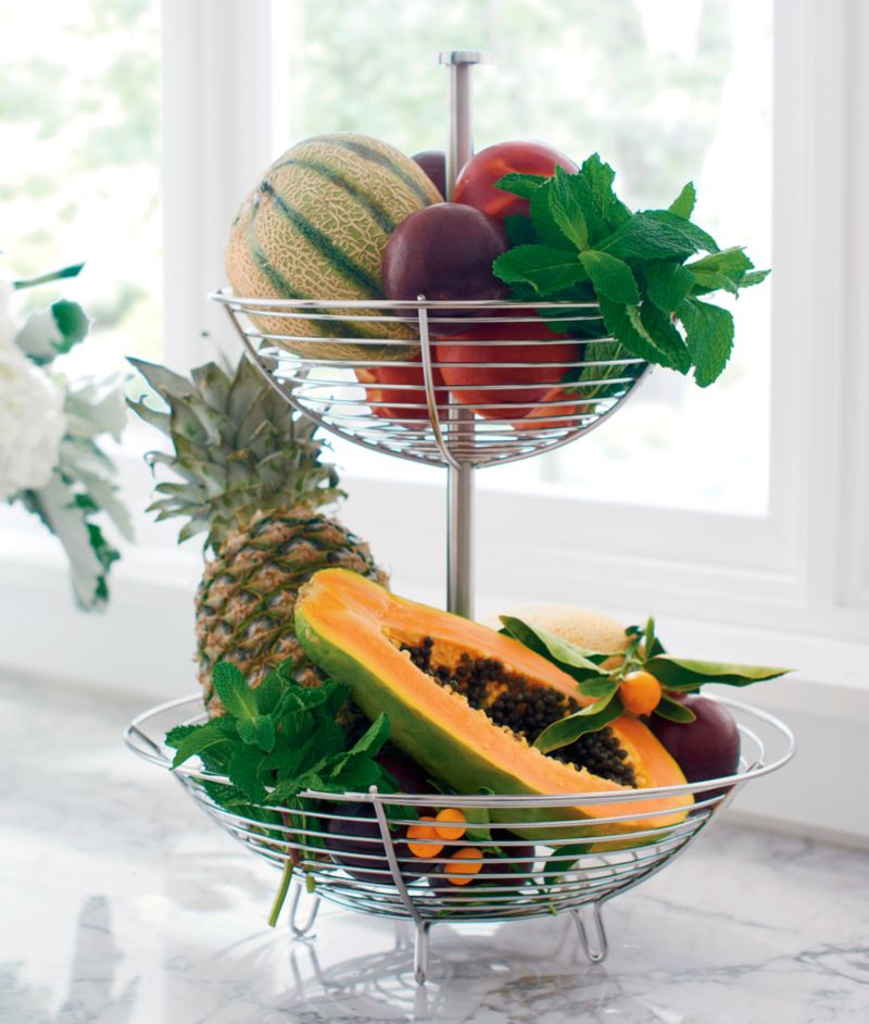 Carter Stainless 2-Tier Fruit Basket - image 2 of 8