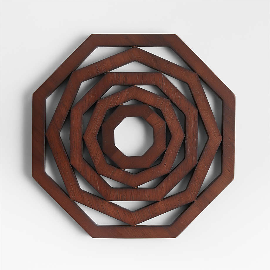 Carter Acacia Wood Trivet + Reviews | Crate & Barrel