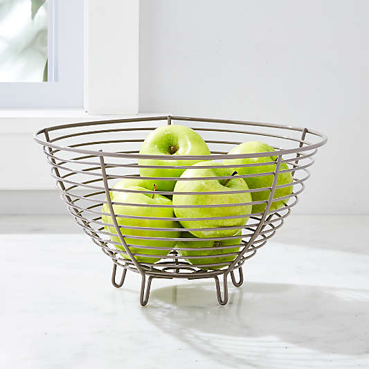 Carter Grey Wire Fruit Basket