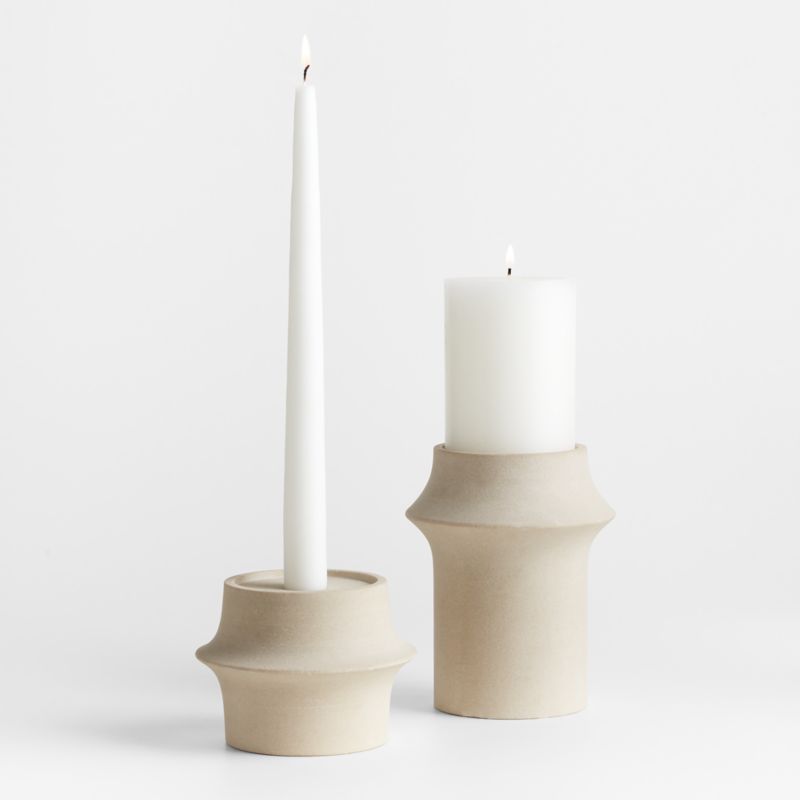 Carter Sandstone Taper/Pillar Candle Holder 3.5"