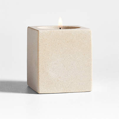 Carter Medium Sandstone Tealight Candle Holder