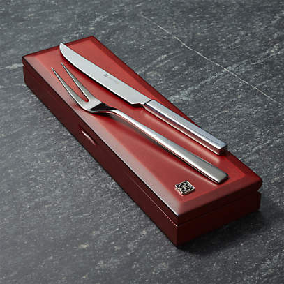 Wusthof Stainless Steel Carving Set in Rosewood Box + Reviews