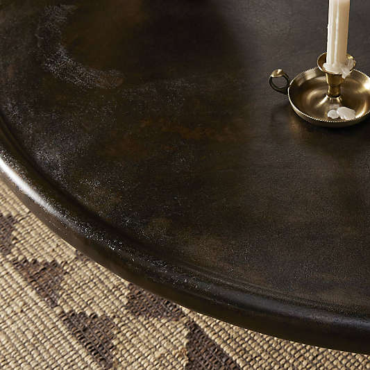 Cary Bronze Aluminum 50" Round Indoor/Outdoor Coffee Table