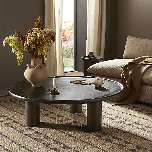 Cary Bronze Aluminum 50" Round Indoor/Outdoor Coffee Table
