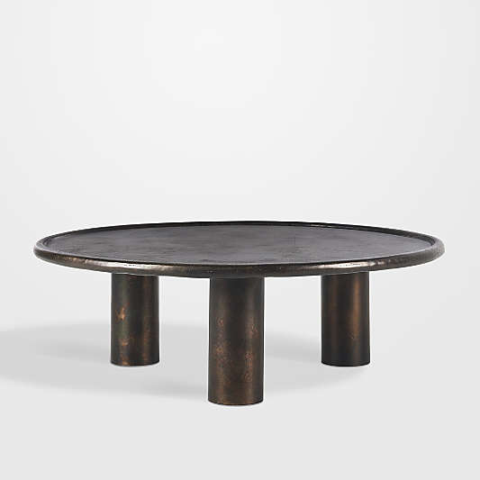 Cary Bronze Aluminum 50" Round Indoor/Outdoor Coffee Table