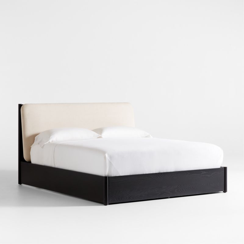 Casa Black Oak Wood King Storage Bed with Outlet - image 10 of 12