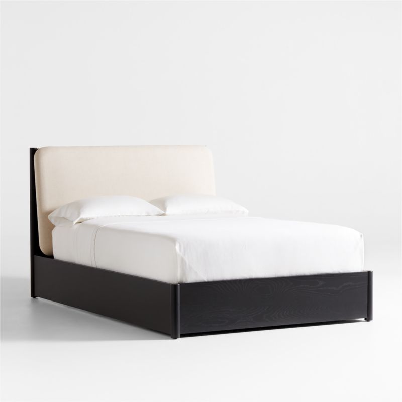 Casa Black Oak Wood Queen Storage Bed with Outlet - image 9 of 11