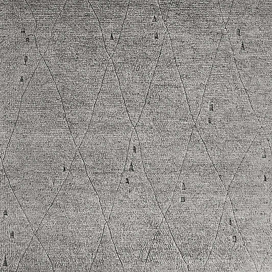 Casablanca Wool Moroccan Dark Grey Area Rug 12'x15'