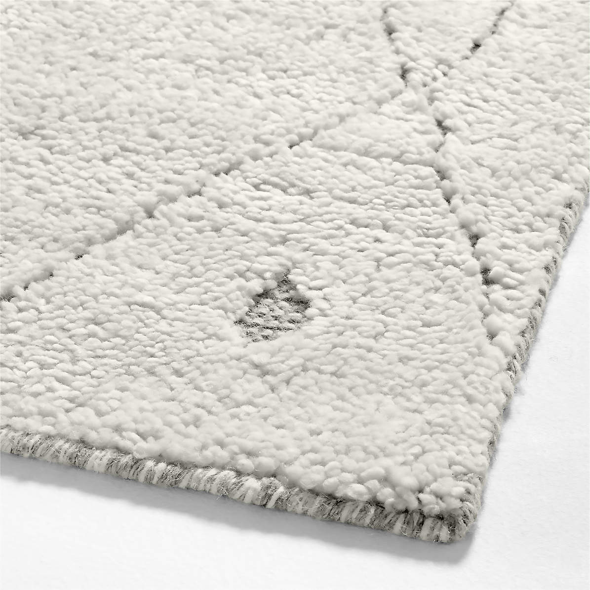 Orly Wool Blend Textured Ivory Rug Swatch 12x18