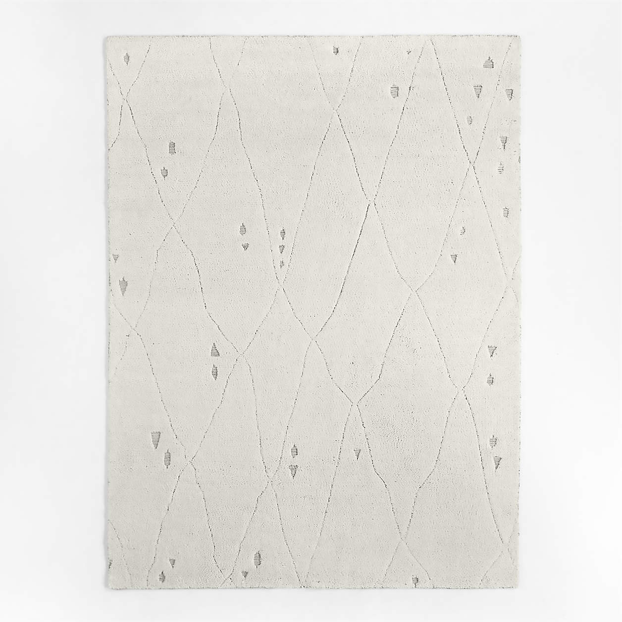 Casablanca Wool Moroccan Ivory Area Rug 9'x12' + Reviews Crate & Barrel