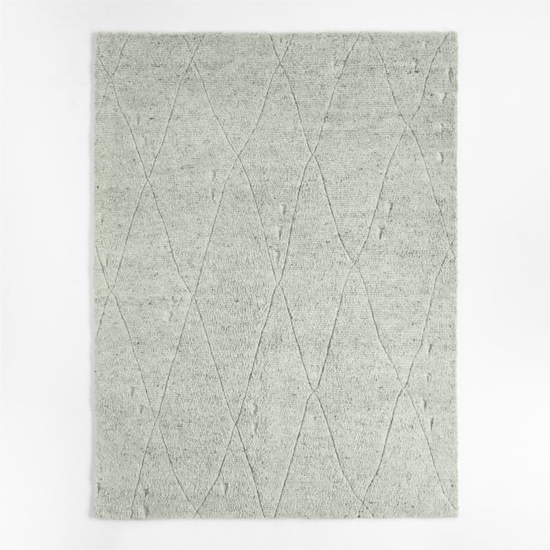 Casablanca Wool Moroccan Light Grey Area Rug 12'x15' + Reviews | Crate ...