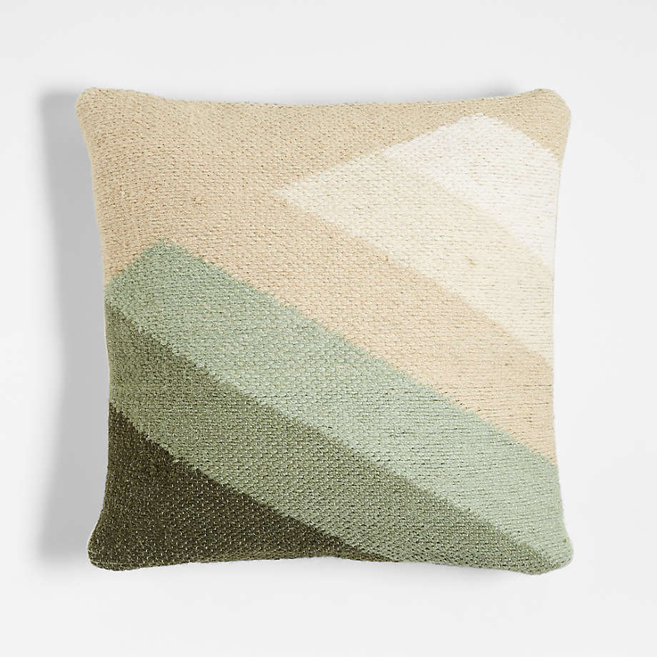Cascade 20"x20" Angled Kilim Decorative Throw Pillow with FeatherDown