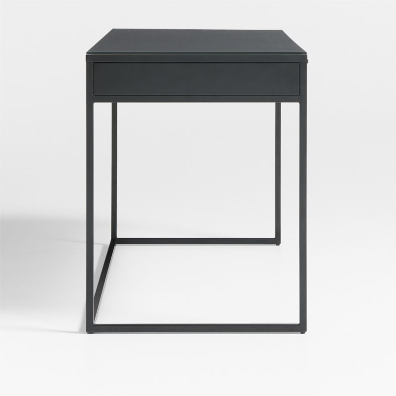 Casement 60" Black Metal Desk with Glass Top - image 5 of 7