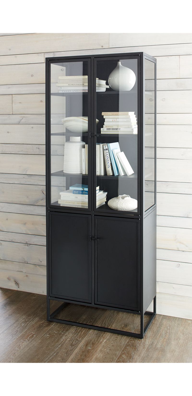 Casement Black Tall Storage + Reviews Crate & Barrel