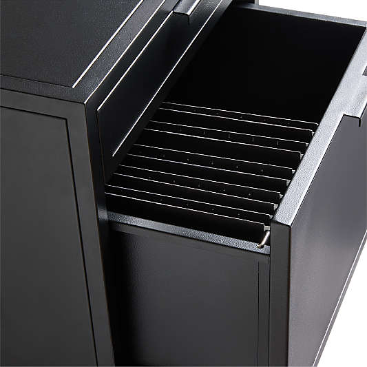 Casement 24" Black Metal 2-Drawer File Cabinet