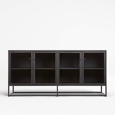 Casement 66" Black Credenza