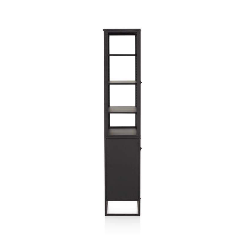 Casement Black Tall Storage Cabinet