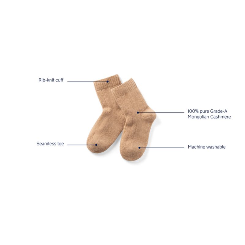 Nuna ® Beige 12-24 Months Cashmere Toddler Socks - image 3 of 4