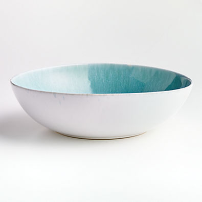 View Caspian Aqua Reactive Glaze Serving Bowl details