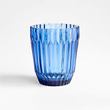 Archie Blue 12.5-oz. Double Old-Fashioned Glass + Reviews | Crate & Barrel