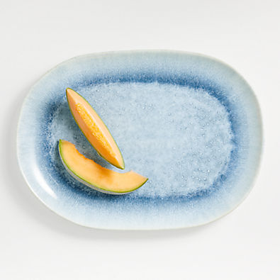 View Caspian Blue Reactive Glaze Oval Platter details