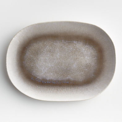 View Caspian Grey Reactive Glaze Oval Platter details