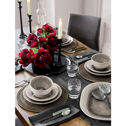 Marin Storm Grey Linen Table Runner 90"