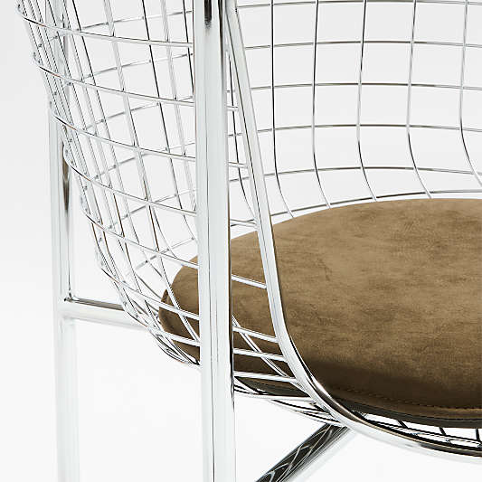 Cassano Metal Dining Chair with Leather Cushion