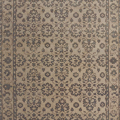Cassis Wool Blue Handknotted Area Rug 6'x9'