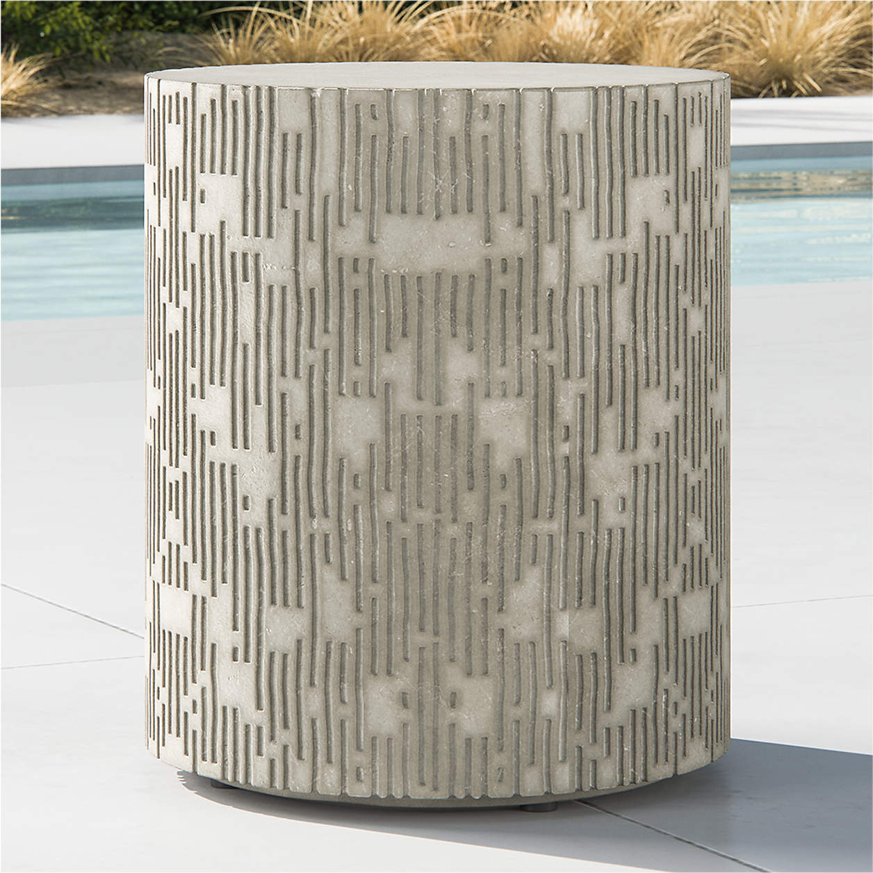 Cast Large Concrete End Table + Reviews Crate & Barrel