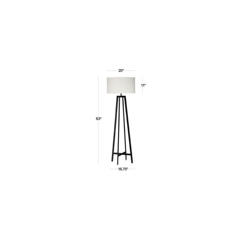 View Castillo Black Floor Lamp - image 2 of 16