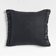 Hyde Pieced Suede 23x23 Coy Blue Throw Pillow Cover