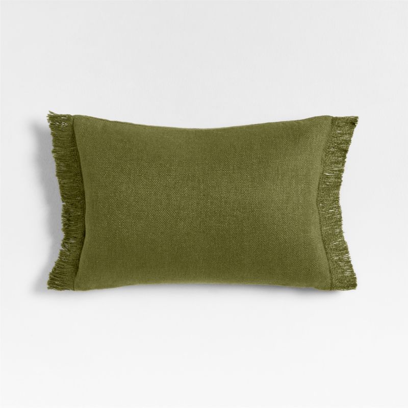 Casual Textured Fringe 24"x16" Cyprus Green Throw Pillow Cover - image 0 of 7