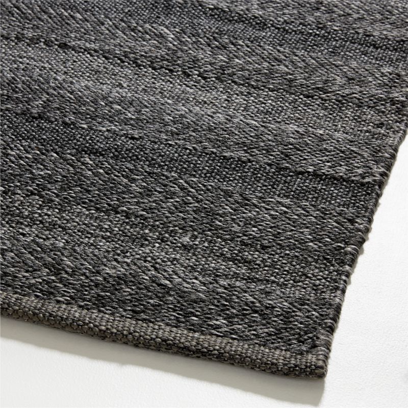 Catania Handwoven Black Rug Swatch 12"x18" - image 3 of 4