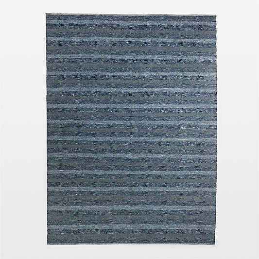 Catania Performance Handwoven Navy Blue Indoor/Outdoor Area Rug 8'x10'