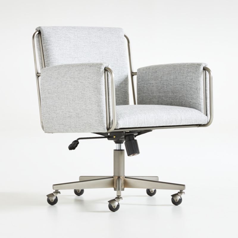 Caterina Grey Upholstered Office Chair - image 3 of 7