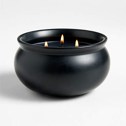 Cauldron Black Firewood 3-Wick Scented Candle