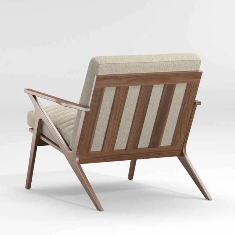 Cavett Channel Walnut Wood Frame Chair - image 5 of 10