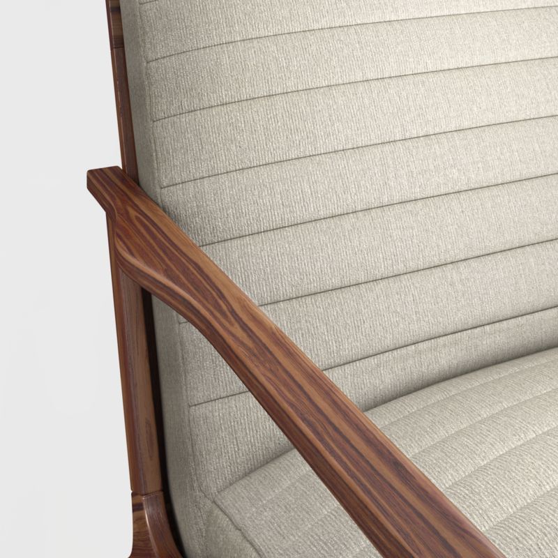 Cavett Channel Walnut Wood Frame Chair - image 8 of 10