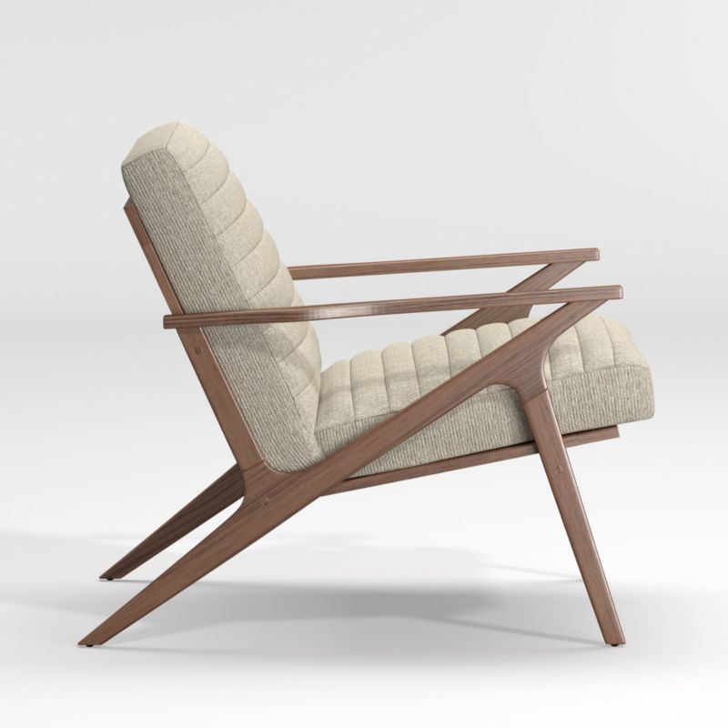 Cavett Channel Walnut Wood Frame Chair - image 3 of 10