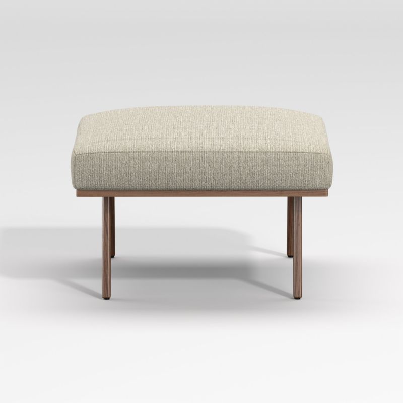 Cavett Channel Walnut Wood Frame Ottoman - image 3 of 9