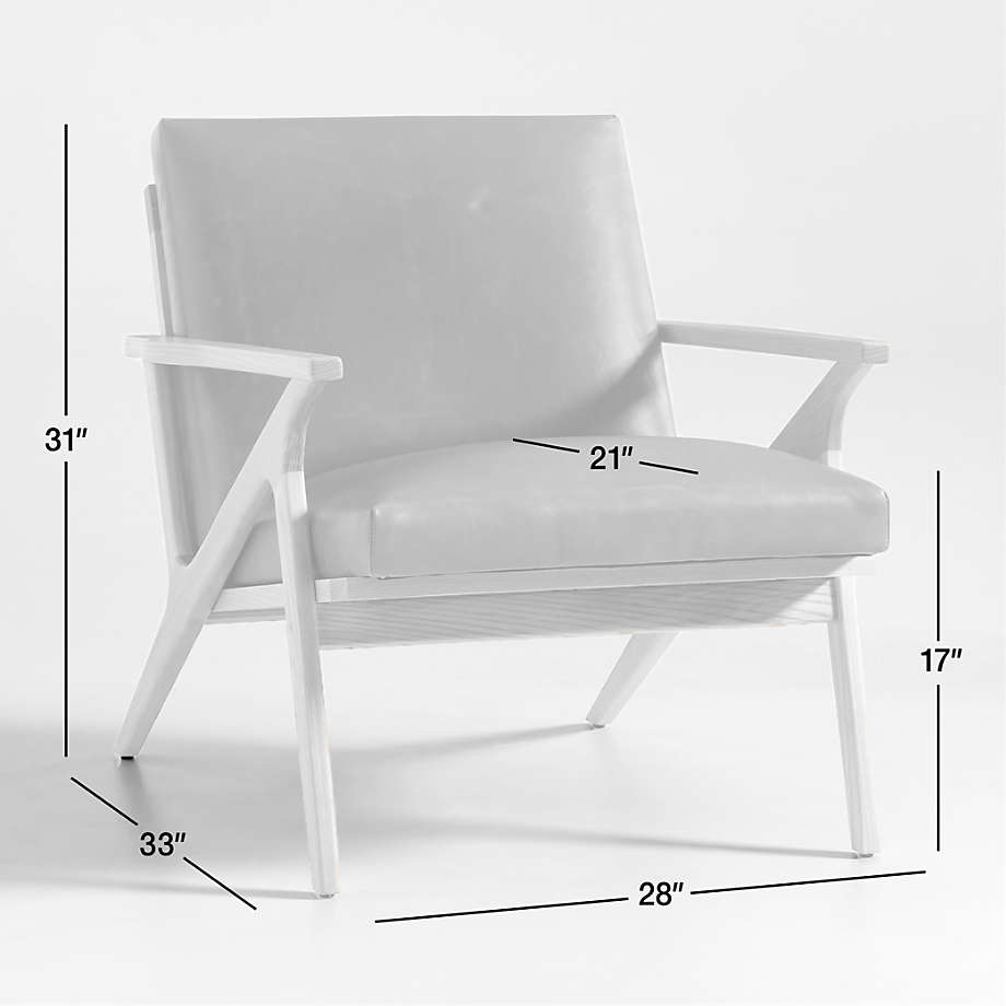 Cavett Ash Wood Leather Chair
