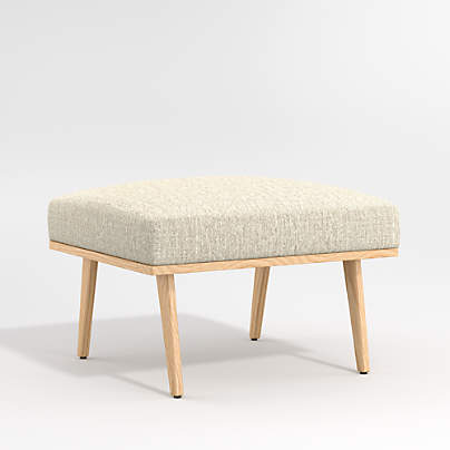 Cavett Ash Wood Ottoman