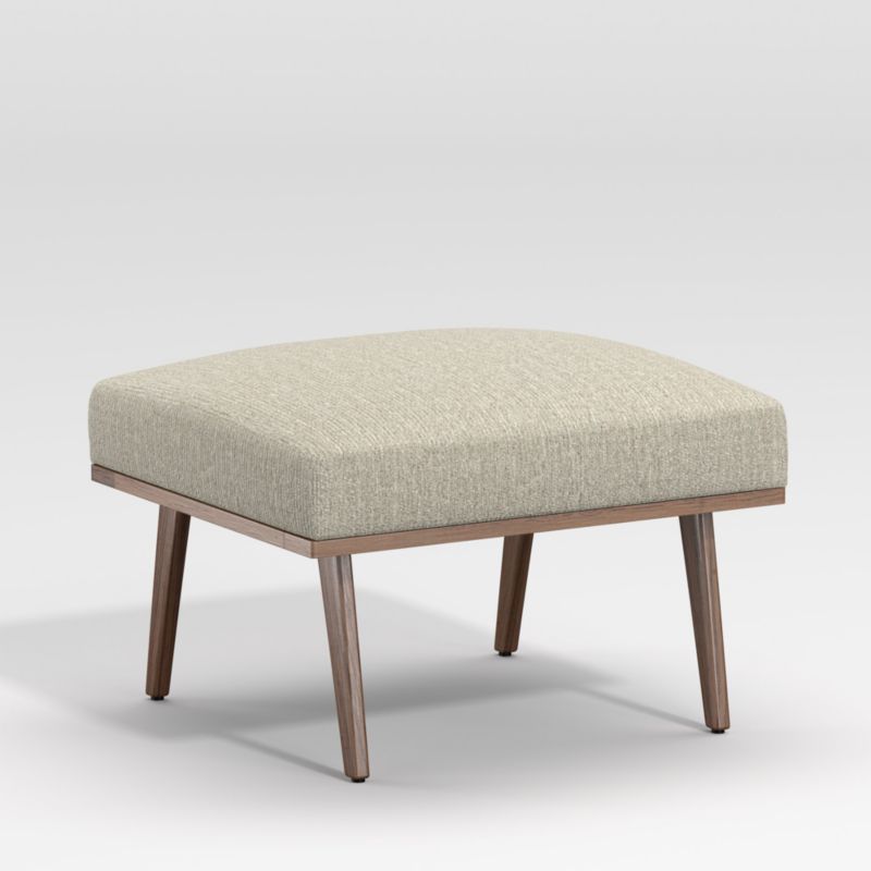 Cavett Walnut Wood Frame Ottoman - image 5 of 6