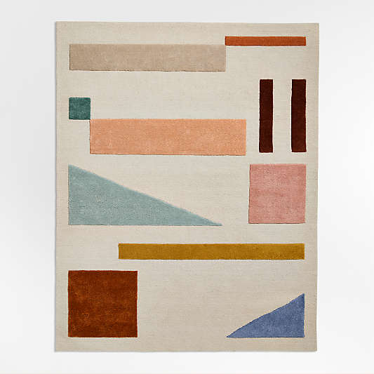 Cayden Shapes Kids Performance Area Rug 6'x9'