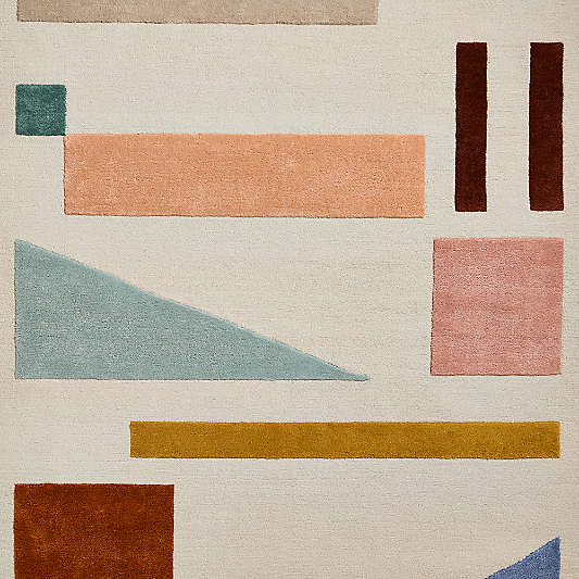 Cayden Shapes Kids Performance 12"x18" Rug Swatch