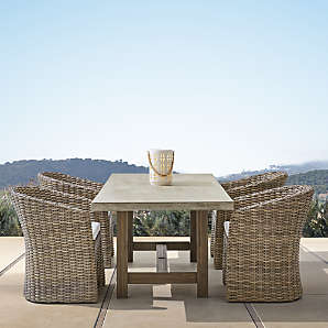 Crate and barrel store wicker outdoor furniture